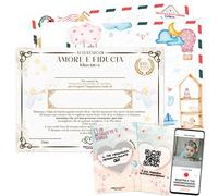 Godiru Biglietto da compilare per Padrino o Madrina Battesimo e adesivo Gratta e vinci + certificato di Amore e Fiducia su Pergamena + VideoMessaggio personalizzato. Busta inclusa. Kit CertEmotions