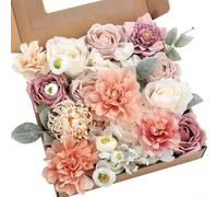 Goditi ogni momento con il nostro set di decorazioni floreali in seta fai da te, perfetto per occasioni speciali (bianco rosa)
