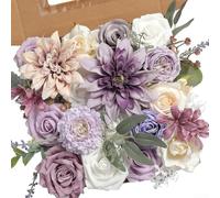 Goditi ogni momento con il nostro set di decorazioni floreali in seta fai da te, perfetto per occasioni speciali (viola)