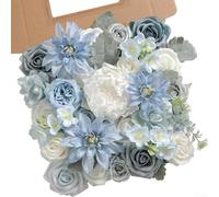 Goditi ogni momento con il nostro set di decorazioni floreali in seta fai da te, perfetto per occasioni speciali (blu basso)