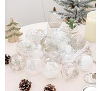 Goditi ogni momento in questa stagione con la nostra adorabile collezione di nove palline decorative di Natale per illuminare qualsiasi spazio (bianco)