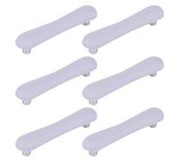GODNECE - Set di 6 maniglie per cassetti, per bambini, 96 mm, per la cameretta dei bambini, per armadi da cucina, camera da letto, ecc., PVC, Grau, 12,3x2,5x2,4cm