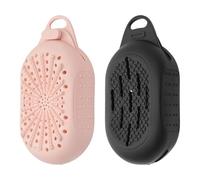 Godneei 2 Pezzi Sacchetto portasapone in silicone, Porta Saponetta da Viaggio in Silicone, Pulizia Viso e Corpo, Portasaponetta con Rete per Bagnoschiuma Solido, Wash Bag per Saponette