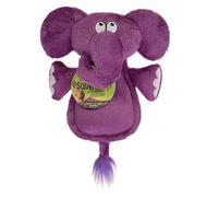 goDog Hear Doggy Quaker Pet Products Flattie con Chew Guard-Elephant