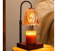 GODONLIF Lampada Riscaldante per Candele, Riscaldatore per Candele Dimmerabile, Altezza Regolabile, Riscaldatore per Cera per Decorazione della Casa in Camera da Letto e Soggiorno con 2 Lampadine.