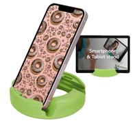 GoDonut,Supporto universale per cellulare e tablet, compatibile con Android, iPad, iPhone, Samsung Galaxy G, Nokia Pixel, multiangolo per visualizzare su tablet, Kindle Fire, 6S, 5 verde lime