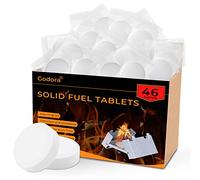 Godora 46 potenti compresse a combustibile solido (1300 gradi) - si accendono facilmente e non evaporano - compresse a combustibile solido impermeabili al 100% per zaino in spalla,