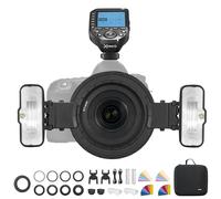 Godox 2 x MF12 Compact Macro Flash con XproII Trigger per fotocamere Sony, MF12-K2 2.4G 12W TTL Mini Flash 2-Light Kit con batteria integrata da 3,7 V/6,29 W, trasmettitore XproII-S, diffusore e