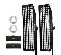 GODOX 30x120cm Griglia a Nido d' ape Softbox e Bowens Mount Speedring, Godox Softbox per Photo Strobe Studio Flash-illuminazione Speedlite, FW30x120(2Pcs)