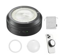 Godox A2 - Flash Xenon magnetico 3W LED per iPhone 15/16/17/18 (nero) | GN15 TTL Flash, CRI96+, 2800K-6000K, 1/8000s HSS, 1/128-1/1 controllo di potenza, controllo NFC e app