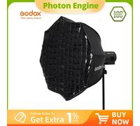 Godox AD-S60S Softbox parabolico profondo argento da 60 cm con griglia a nido d'ape Softbox Godox Mount per AD300PRO AD400PRO ML60