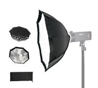 GODOX AD-S7 Softbox Pieghevole da 48cm 19" Multifunzionale con Beauty Dish, Griglia a Nido d'Ape, Compatibile con i Flash Godox AD200Pro II, AD200Pro, AD200, AD180 e AD360 da Esterno