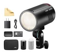 GODOX AD100Pro Nero 100Ws Testa Rotonda TTL HSS Kit Flash Portatile Compatto Fuori Fotocamera con Luce di Modellazione + Diffusore a Cupola