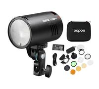 Godox AD100ProII - Flash da studio TTL da 100 W + AK-R1 set, 1/8000 s HSS per fotocamera, 0,01-1,5s, zoom da 28 ~ 85 mm, 490 flash a piena potenza, batteria e caricatore integrati da 2850 mAh