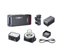 Godox AD200 PRO II TTL Pocket Flash Kit con testine flash H200J II e H200 II, display a colori e lampada di modellazione a LED