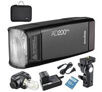 Godox AD200 Pro Pocket Flash Speedlite TTL 200Ws 2,4G Wireless HSS 1/8000s con 2900mAh Litio Batería Compatibile per Nikon Canon Sony Fujifilm Olympus Panasonic Camera (AD200Pro)