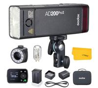 GODOX AD200Pro II AD200 Pro II Pocket Flash, 200Ws 2.4G TTL, 1/8000s HSS Speedlite, batteria 2900mAh, 500 flash completi, display a colori, per Nikon Canon Sony Fujifilm Olympus Panasonic