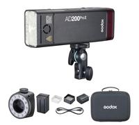 Godox AD200Pro II - Flash portatile da 200 W con sistema X wireless 2,4 G, TTL/HSS, luce di modellazione a LED a doppio colore, controllo della potenza fine 1/512, compatibile con testine flash serie