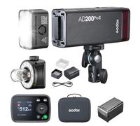 GODOX AD200ProII - Flash tascabile aggiornato da 200 W, 2,4 G, 1/512 a piena potenza, regolazione della potenza a 10 livelli, temperatura di colore costante ± 100 K