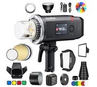 Godox AD600BM II 2025 Godox AD600BM Bowens Mount 600Ws GN87 HSS Outdoor Flash Strobe, 1/8000s HSS Speedlite Monolight 40W luce di regolazione con softbox, riflettore standard, snoot, Barn Door Kit