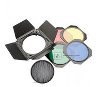 Godox Barndoor quattro alette con griglia e gelatine colorate per parabola da 7"