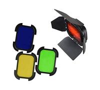 GODOX BD-07 Grille nid d'abeille + 4 Filtres colorés pour tête cobra AD200