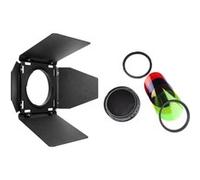 Godox BD-08 Paraluce Nero 9 pz AD400Pro 4-way Barndoor set Honeycomb grid Green