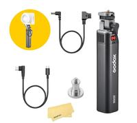 GODOX BG02 Impugnatura Portabatterie,Batteria al Litio da 14.4V 6600mAh,Impugnatura con D-Tap e Cavo USB-C per AD200 AD200Pro AD200ProII AD300 Pro Flash,per Luce Video ML100BI ML100R FH50Bi FH50R