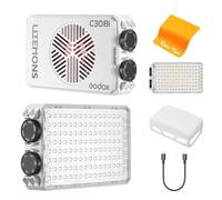 GODOX C30Bi Luce video a LED Luce portatile per fotocamera con batteria da 3400 mAh, 2800K-6500K CRI≥94 TLCI≥96, Luce video USB a ricarica rapida per YouTube TikTok Zoom Fotografia Conferenze Live