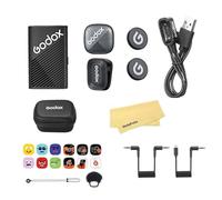 GODOX Cube-C Kit1 Sistema Microfonico Wireless 2.4 GHz,Durata Della Batteria 40Ore,Audio Alta Risoluzione 48kHz/24bit,Trasmissione 300M,Compatibile con Fotocamere,Telefoni Cellulari,Tablet,Computer