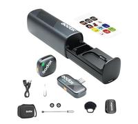 GODOX Cube-SC Kit1 Sistema Microfonico Wireless da 2.4GHz per iPhone 15 e Android Porta USB-C,Fino a 30 Ore di Autonomia,Portabilità per Interviste,Live Streaming,Riprese All'aperto,Vlog