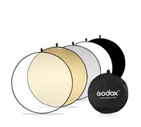 Godox Diffusore a riflettore luminoso da 80 cm, 5 in 1, portatile, pieghevole, con clip e borsa per riprese in studio, posizione video, fotografia ritratto, oro, argento, bianco, nero, traslucido