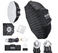 Godox EazyFlow Bty 85W Beauty Dish Bianco, attacco Bowens, griglia inclusa | Modificatore pieghevole a doppia riflessione per catchlight rotondi e contorni definiti nei ritratti, moda e primi piani