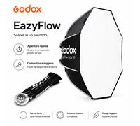 Godox EazyFlow Foldable Octa 90 Bowens Softbox con griglia a nido d'ape