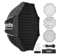 Godox EazyFlow Quick-Release Softbox, Foltbare Octabox Quick Setup, Bowens Mount Soft Box mit Diffusoren Honeycomb Grid für Studio Streaming Outdoor Portrait Fotografie (Octa 90cm)