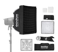 Godox EazyFlow Rect 40 × 40 cm (15,75 × 15,75 pollici) Softbox quadrato con diffusore e griglia, Softbox portatile Bowens a sgancio rapido per LE200BI LE300BI SK400 MS300 AD600 luce LED
