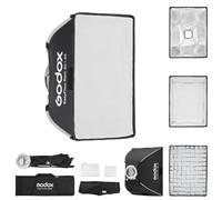 Godox EazyFlow Rect Softbox 30×45cm quadrato con diffusore/griglia, Godox Softbox portatile con supporto a sgancio rapido Bowens per luci video flash (30×45cm)
