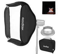 GODOX Flash Softbox 80 x 80cm Universale Flash Pieghevole Kit per Studio Fotografico con Adattatore per Anello di Velocità Bowens Mount