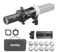 Godox FP-M-19 Snoot per proiettore flash per Fotografia con Supporto per Gobo Cornice Colorata Set Schede con Motivi Compatibile con Tre Obiettivi di Proiezione Una Vasta Gamma Modelli Flash Studio