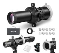 Godox FP-R-19 - Proiettore flash per flash a testa tonda, 19° Flash Proiettore per V1 V1Pro V100 AD100Pro II H200R, rotazione a 360°, 4 pale, alloggiamento in metallo, per gobos e pellicole colorate
