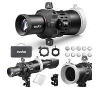 Godox FP-R-36 - Proiettore flash per flash a testa tonda, 36° flash proiettore per V1 V1Pro V100 AD100Pro H200R, rotazione a 360°, 4 pale, alloggiamento in metallo, per gobos e pellicole colorate