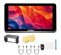 GODOX GM6S Pro Kit Monitor per Fotocamera 4K Ultra Luminoso,Luminosità 2000 nit,Gamma di Colori Rec.709,Oltre 20 Funzioni Intelligenti,Alimentazione NP-F/DC/USB-C,Compatibile con Sony Nikon Canon