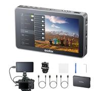 Godox GM6s Pro Kit2 Touch Screen 5.5 Pollici Camera Field Monitor, 2000nit HD 1920x1080 IPS Touch Screen, Gamma di Colori Rec.709, Supporto LUT 3D, 4K HDMI in/Out con 10W Basso Consumo energetico