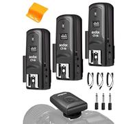 Godox Godox CT-16 trigger wireless per flash, compatibile con fotocamere DSLR Canon, Nikon, Sony, Olympus, Pentax (1 trasmettitore + 3 ricevitori)
