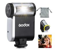 Godox iA32 Mini Flash per Fotocamera,Tempo di Riciclo di 2,5 s Controllo Ottico S1/S2,Modalità A/M,Godox Mini Flash per Fotocamere Fuji,Canon,Nikon, Sony,Olympus,Panasonic