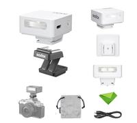 Godox iM20 Mini flash con attacco a slitta per Canon, Sony, Fuji, Nikon, Panasonic, Olympus, Pentax, tempo di ricarica 3 secondi, flash per Sony ZV1, NON per ZV-1F (bianco)