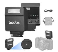 Godox iM22 - Mini flash per fotocamera con batteria da 470 mAh, 440 flash a piena potenza, 5 livelli per fotocamere Sony zve10, zv1, ecc, Canon, Nikon, Fuji, Olympus