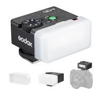 Godox iM30 - Mini flash con diffusore per Canon, Nikon, Sony, Fuji, Olympus a contatto singolo, Speedlite GN15, regolazione della potenza a 7 livelli, 230 flash, modalità slave ottiche S1/S2