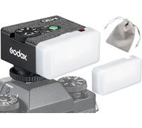 Godox iM30 - Mini flash flash per fotocamera con diffusore, GN 15,7 livelli di potenza, CCT 6500 K ± 200 K, flash manuale Speedlite per Canon/Sony zv1/Sony zve10/Ricoh gr3/Nikon/Fuji f1-230 flash a