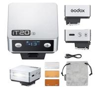 Godox iT20 S iT20-S TTL Flash per Sony, 700 Full Power Flash, 1.5s Tempo di Riciclaggio, Batteria al Litio Integrata, Mini Flash Speedlight con Filtri Colorati (Argento)